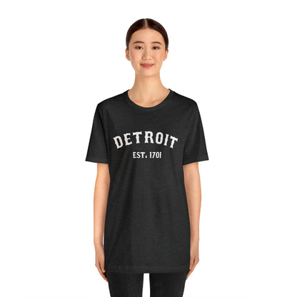 'Detroit EST. 1701' T-Shirt (Ballpark Font) | Unisex Standard