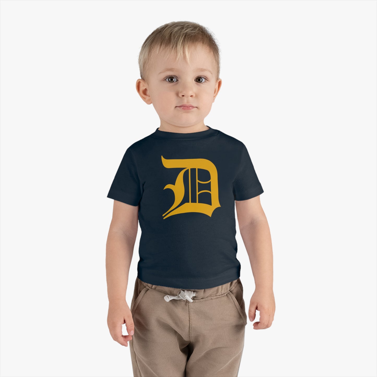 Detroit 'Old English D' Infant T-Shirt (Gold) | Short Sleeve