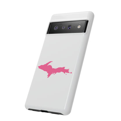 Michigan Upper Peninsula Tough Phone Case (w/ Pink UP Flag Outline) | Samsung & Pixel Android