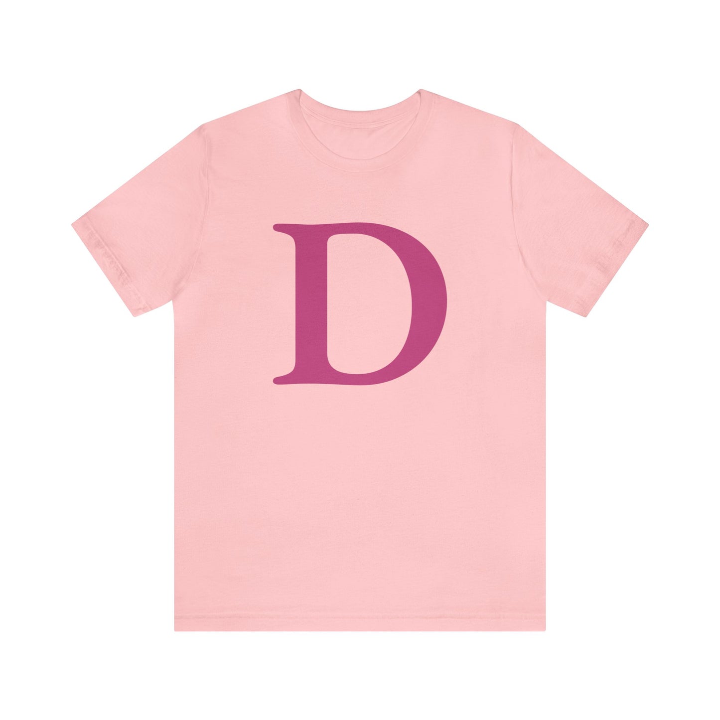 'Old French D' T-Shirt (Apple Blossom Pink) | Unisex Standard Fit