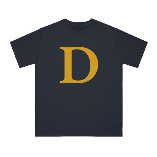 Detroit 'Old French D' T-Shirt (Full Gold Outline) | Organic Unisex
