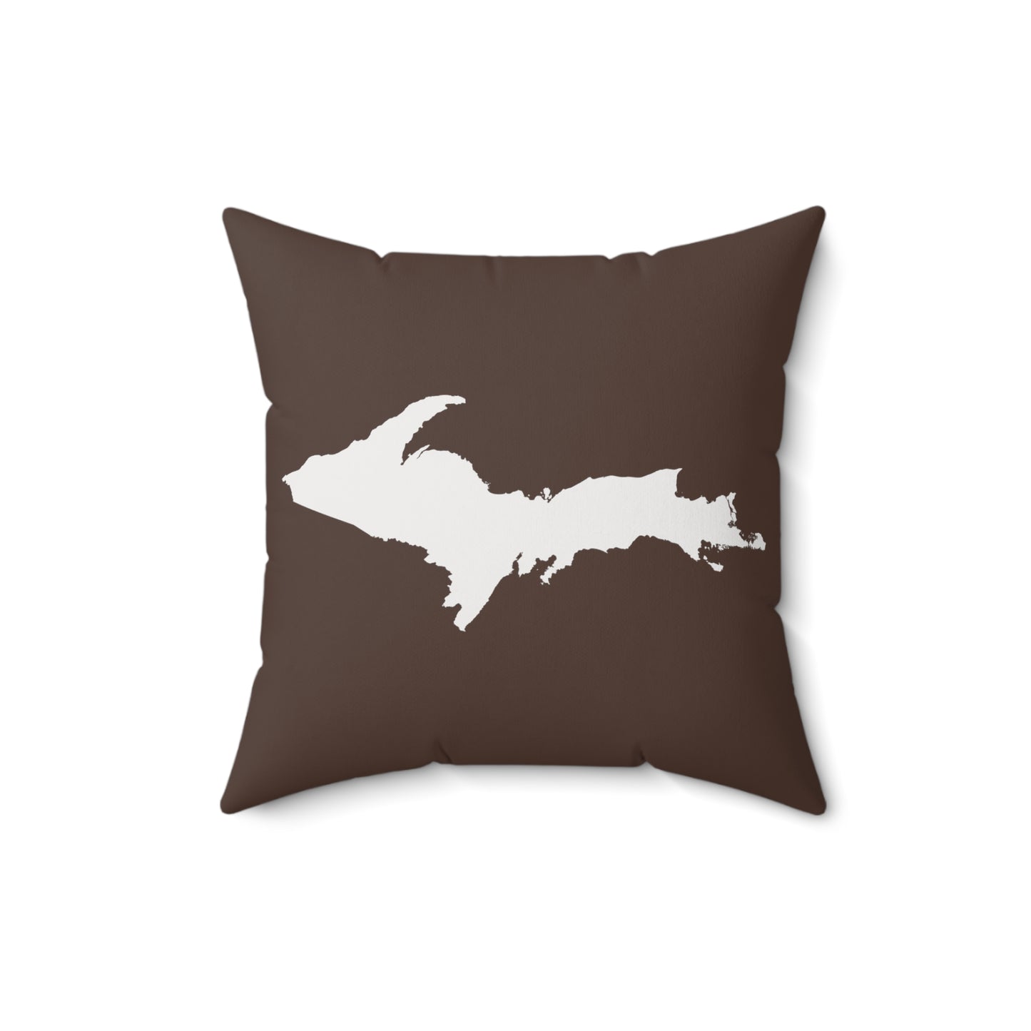 Michigan Upper Peninsula Accent Pillow (w/ UP Outline) | Hickory Color