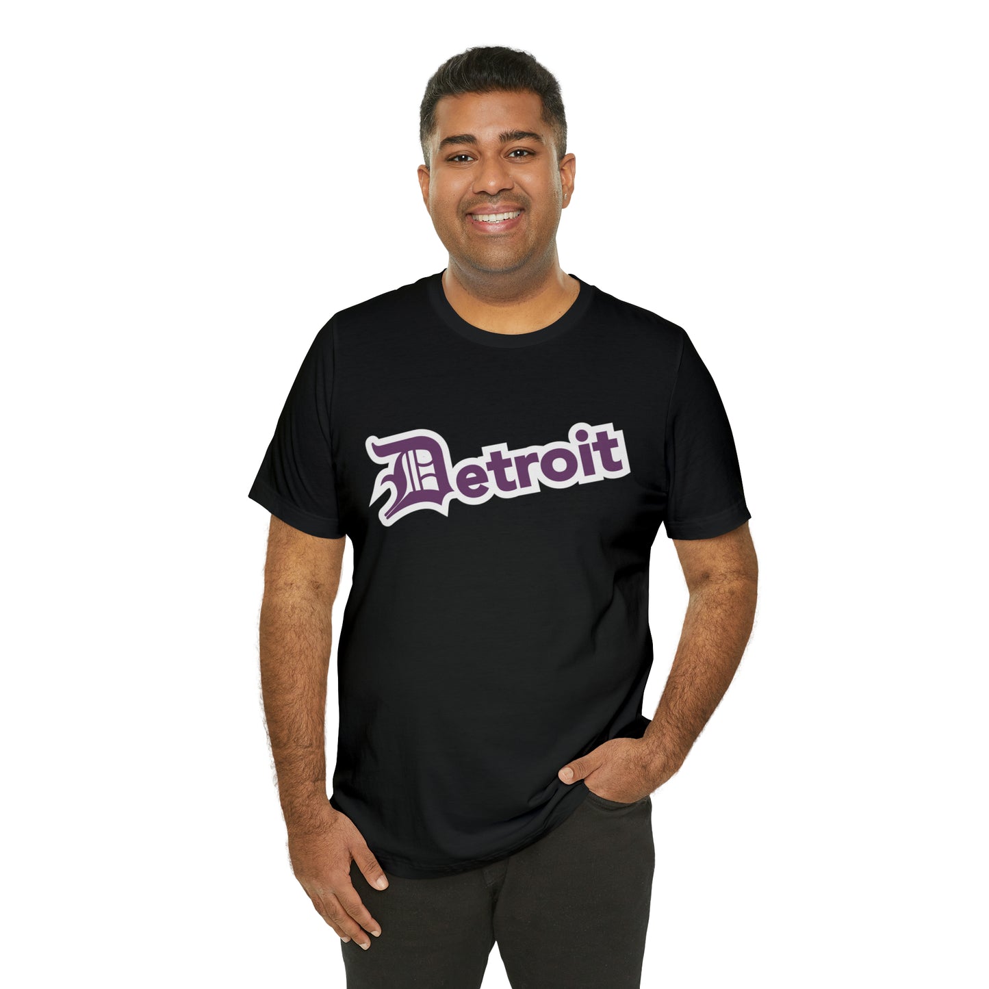 'Detroit' T-Shirt (Plum w/ Old English 'D') | Unisex Standard