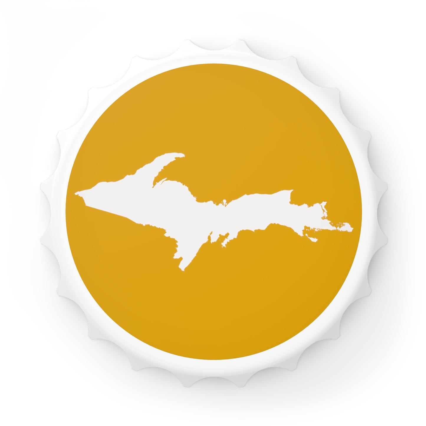 Michigan Upper Peninsula Bottle Opener (w/ UP Outline) | Gold