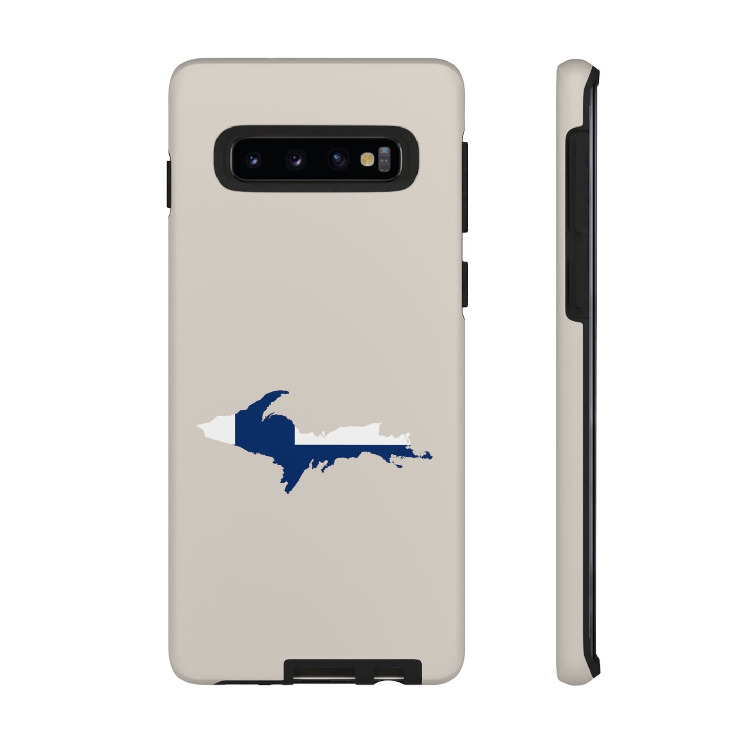 Michigan Upper Peninsula Tough Phone Case (w/ UP Finland Flag Outline) | Samsung & Pixel Android