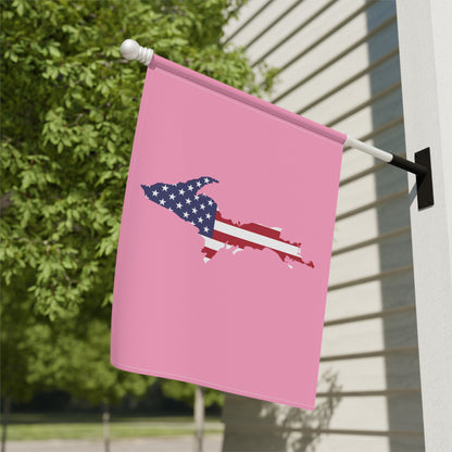 Michigan Upper Peninsula Home & Garden Flag (w/ UP USA Flag) | '67 Caddie Pink