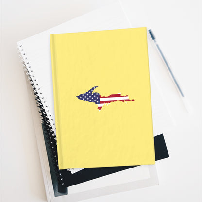 Michigan Upper Peninsula Blank Sketchbook (w/ UP USA Flag) | Cherry Yellow