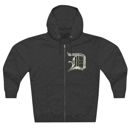 Detroit 'Old English D' Hoodie (Benjamins Edition) | Unisex Full Zip