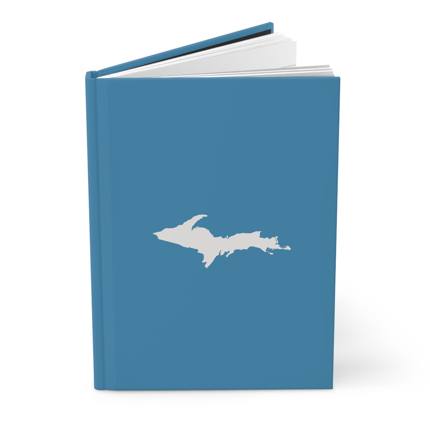 Michigan Upper Peninsula Hardcover Journal (Lake Michigan Blue w/ UP Outline) | Ruled - 150pgs