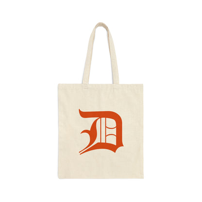 Detroit 'Old English D' Light Tote Bag (Maple Leaf Orange)