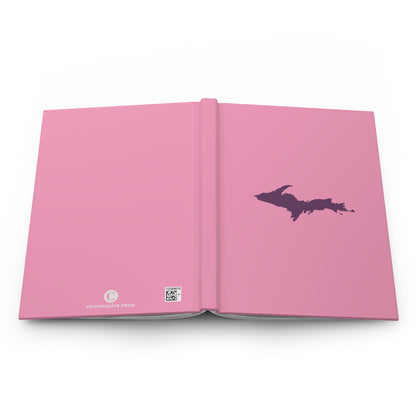 Michigan Upper Peninsula Hardcover Journal ('67 Caddie Pink w/ Plum Outline) | Ruled - 150pgs