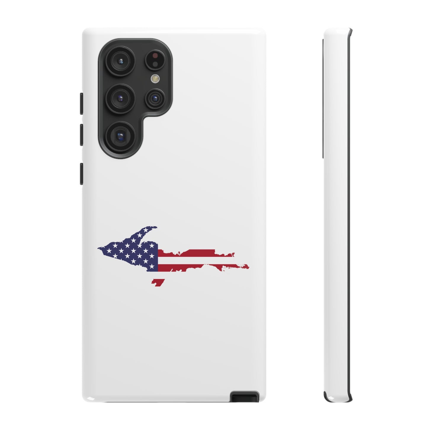 Michigan Upper Peninsula Tough Phone Case (w/ UP USA Flag Outline) | Samsung & Pixel Android