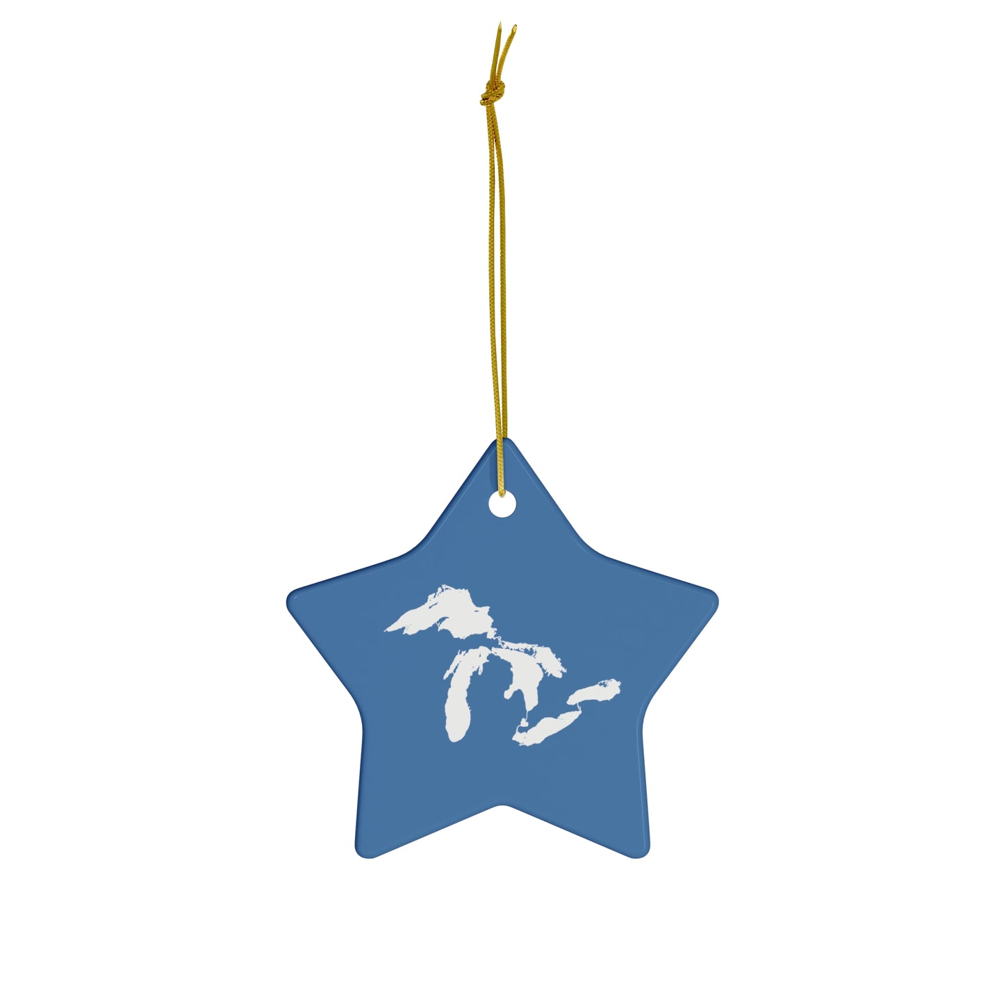 Great Lakes Christmas Ornament (Superior Blue) | Ceramic - 4 Shapes