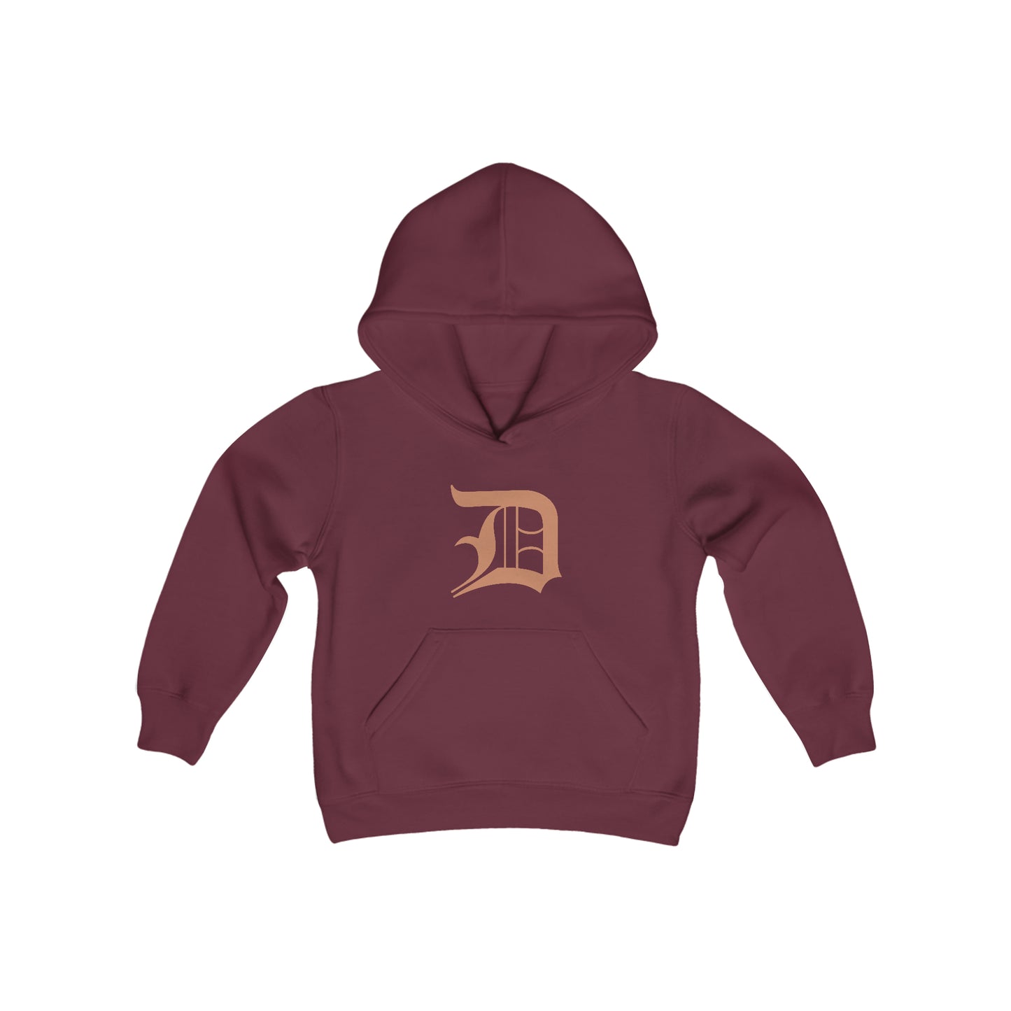 Detroit 'Old English D' Hoodie (Copper Color) | Unisex Youth