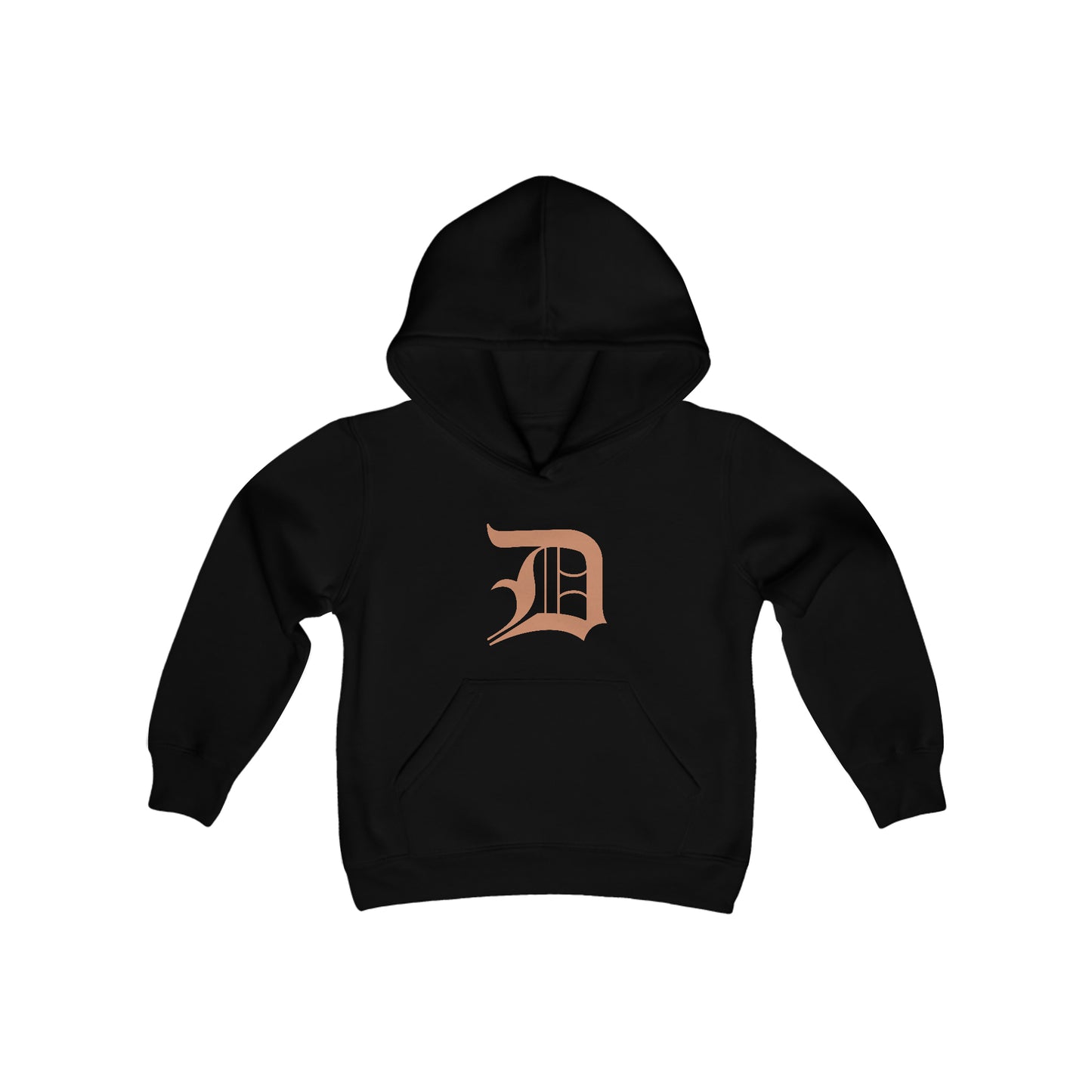 Detroit 'Old English D' Hoodie (Copper Color) | Unisex Youth