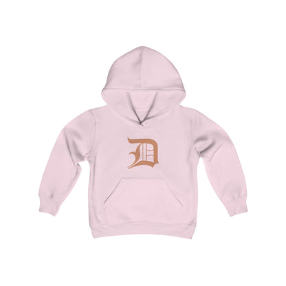 Detroit 'Old English D' Hoodie (Copper Color) | Unisex Youth