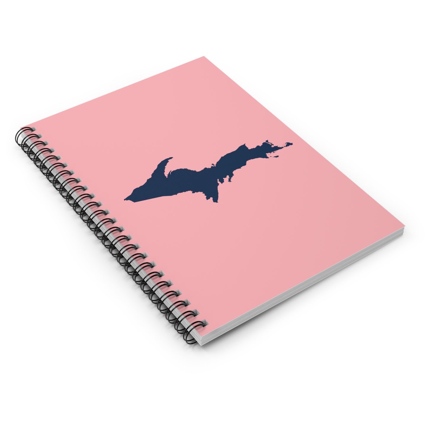 Michigan Upper Peninsula Spiral Notebook (w/ UP Outline) | Strawberry Pink