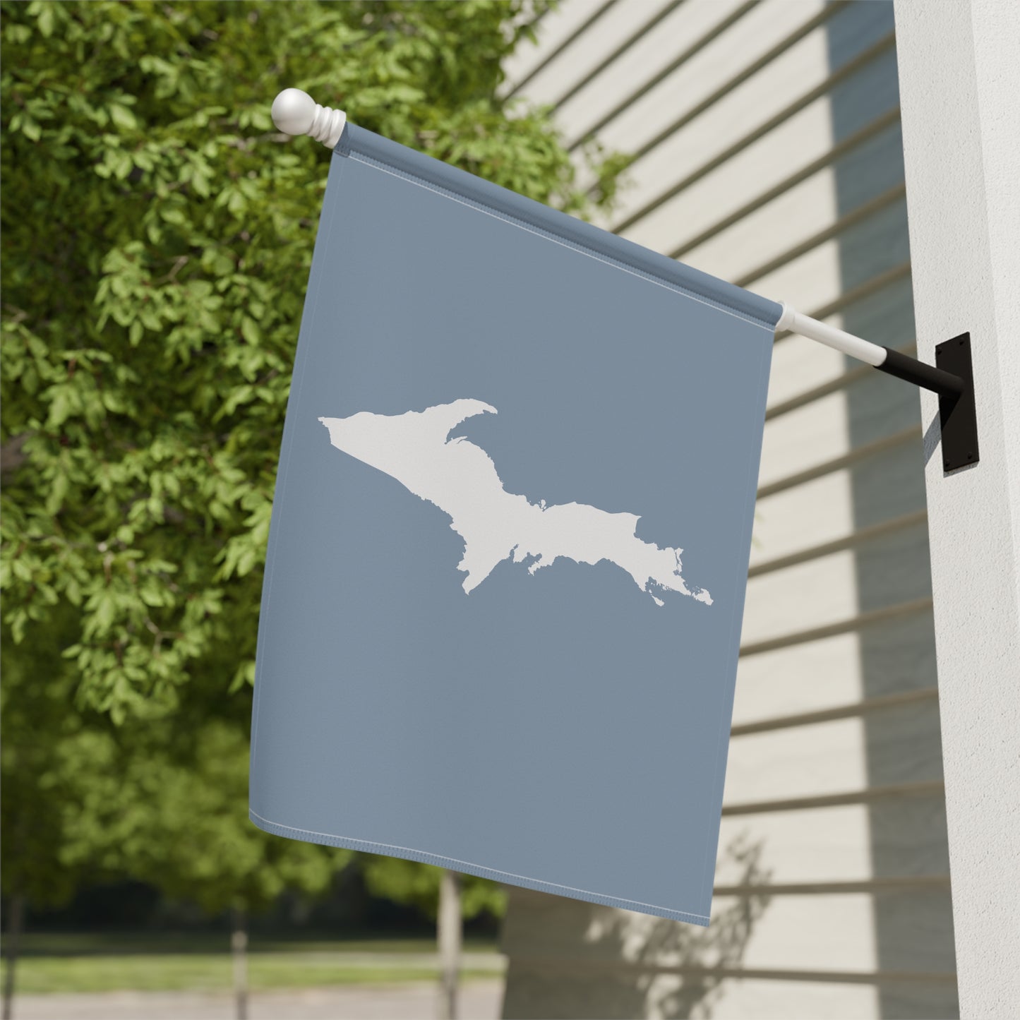 Michigan Upper Peninsula Home & Garden Flag (w/ UP Outline) | B-24 Grey