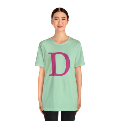 'Old French D' T-Shirt (Apple Blossom Pink) | Unisex Standard Fit