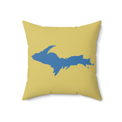 Michigan Upper Peninsula Accent Pillow (w/ UP Outline) | Plum Yellow