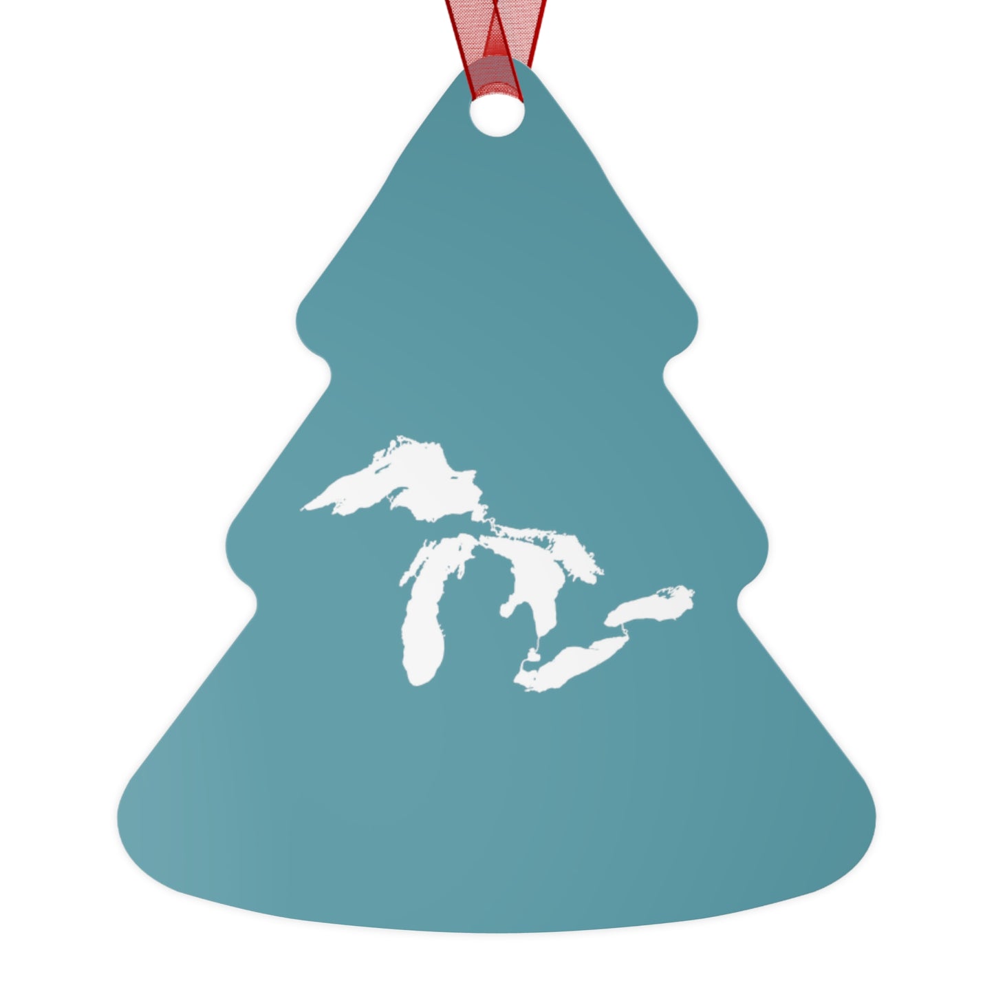 Great Lakes Christmas Ornament | Metal - Huron Blue