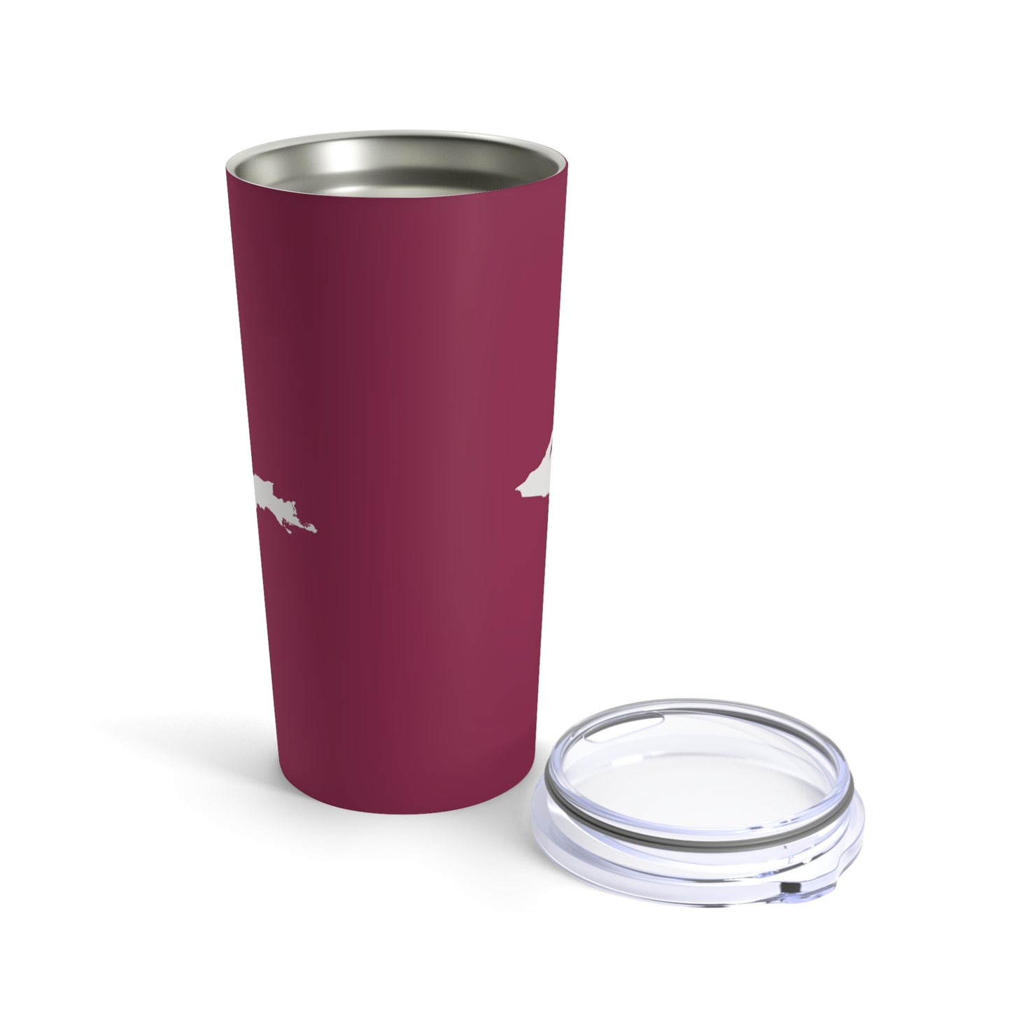 Michigan Upper Peninsula Tumbler (w/ UP Outline) | Ruby Red - 20oz