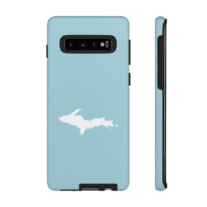 Michigan Upper Peninsula Tough Phone Case ('58 Caddie Blue w/ UP Outline) | Samsung & Pixel Android