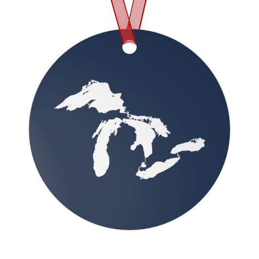 Great Lakes Christmas Ornament | Metal - Navy