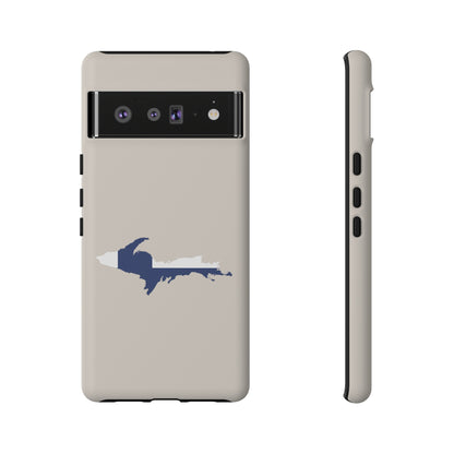 Michigan Upper Peninsula Tough Phone Case (w/ UP Finland Flag Outline) | Samsung & Pixel Android