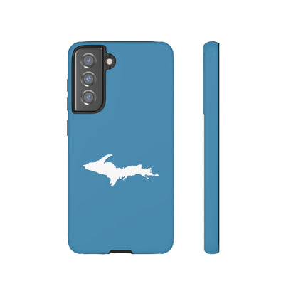 Michigan Upper Peninsula Tough Phone Case (Lake Michigan Blue w/ UP Outline) | Samsung & Pixel Android