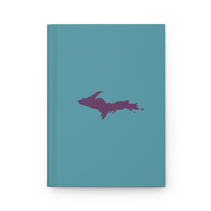 Michigan Upper Peninsula Hardcover Journal (Lake Huron Blue w/ Plum Outline) | Ruled - 150pgs