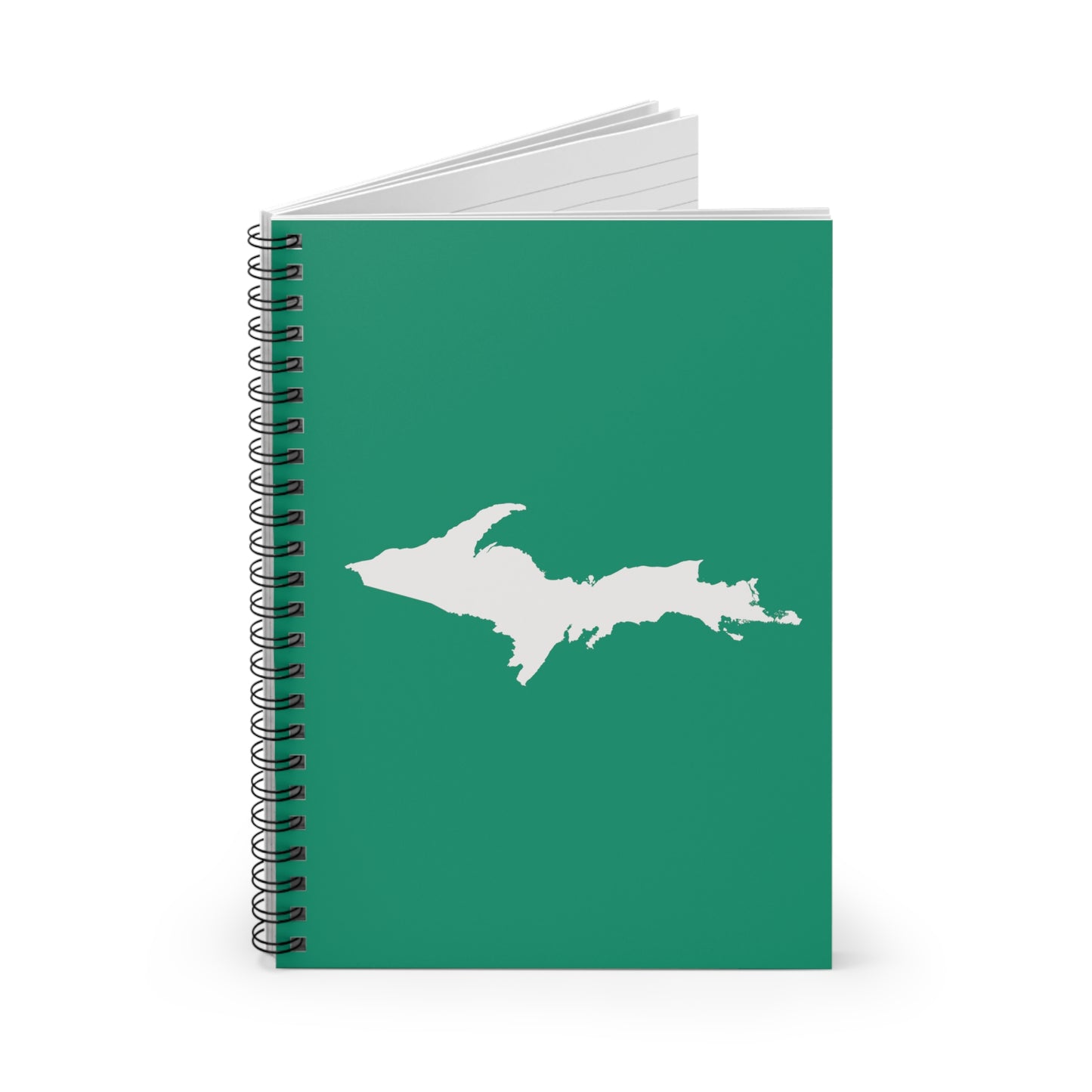 Michigan Upper Peninsula Spiral Notebook (w/ UP Outline) | Emerald Green