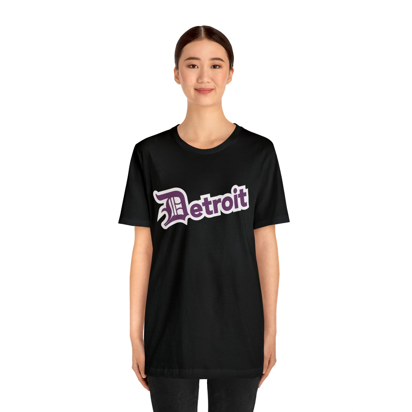 'Detroit' T-Shirt (Plum w/ Old English 'D') | Unisex Standard