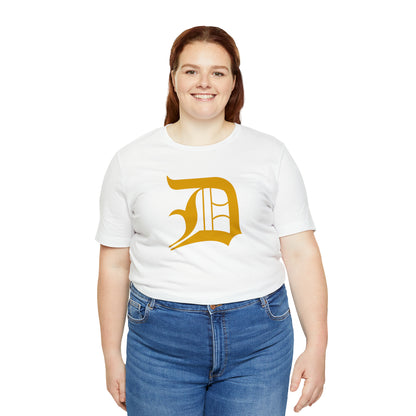 Detroit 'Old English D' T-Shirt (Gold) | Unisex Standard