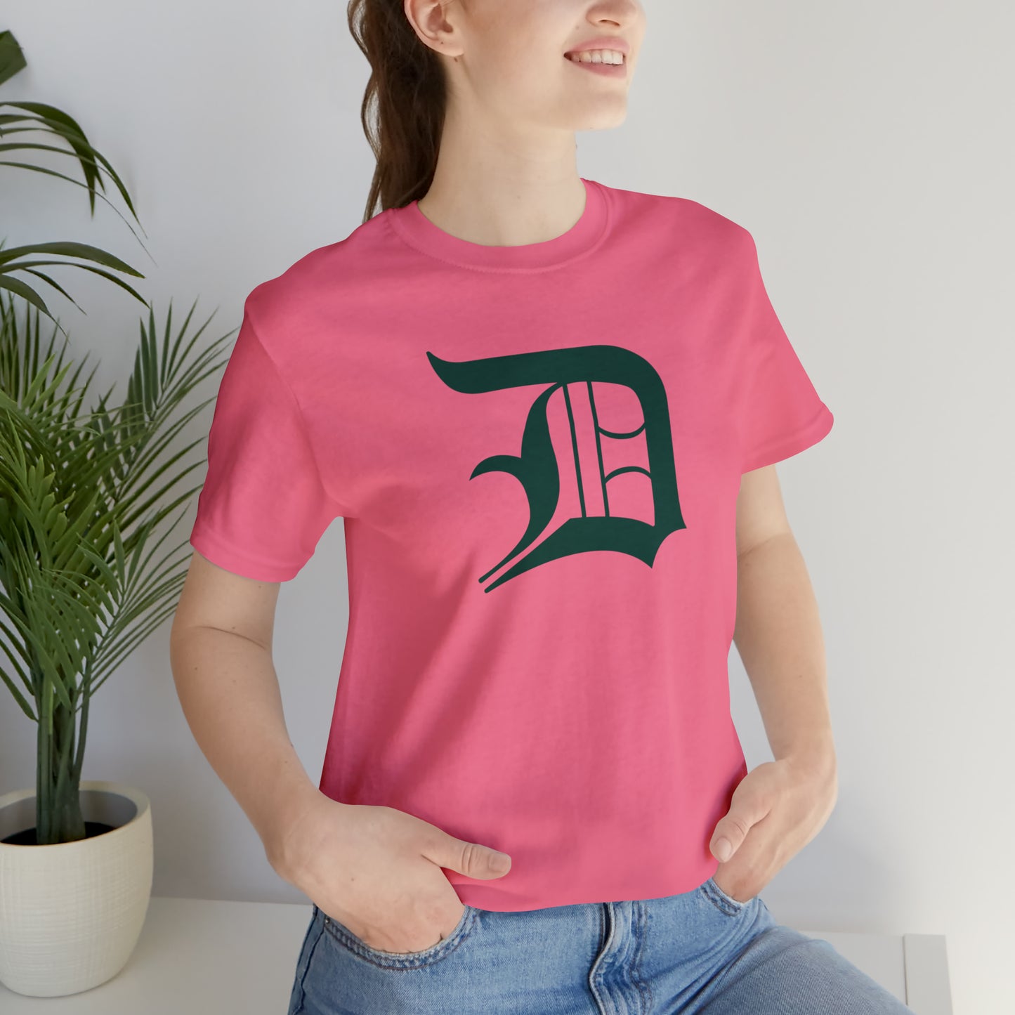 Detroit 'Old English D' T-Shirt (Laconic Green) | Unisex Standard