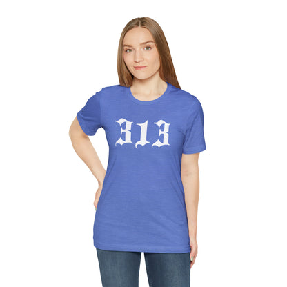 Detroit '313' T-Shirt (Old English Font) | Unisex Standard Fit