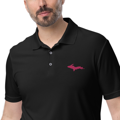 Michigan Upper Peninsula Athletic Polo (w/ Pink UP Outline) | Unisex by adidas