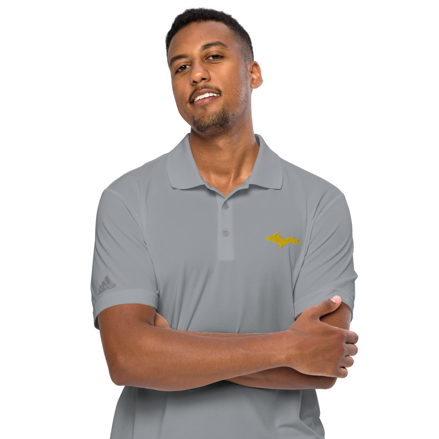 Michigan Upper Peninsula Athletic Polo (w/ Gold UP Outline) | Unisex by adidas