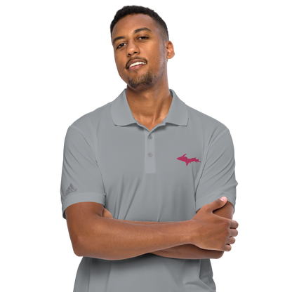 Michigan Upper Peninsula Athletic Polo (w/ Pink UP Outline) | Unisex by adidas