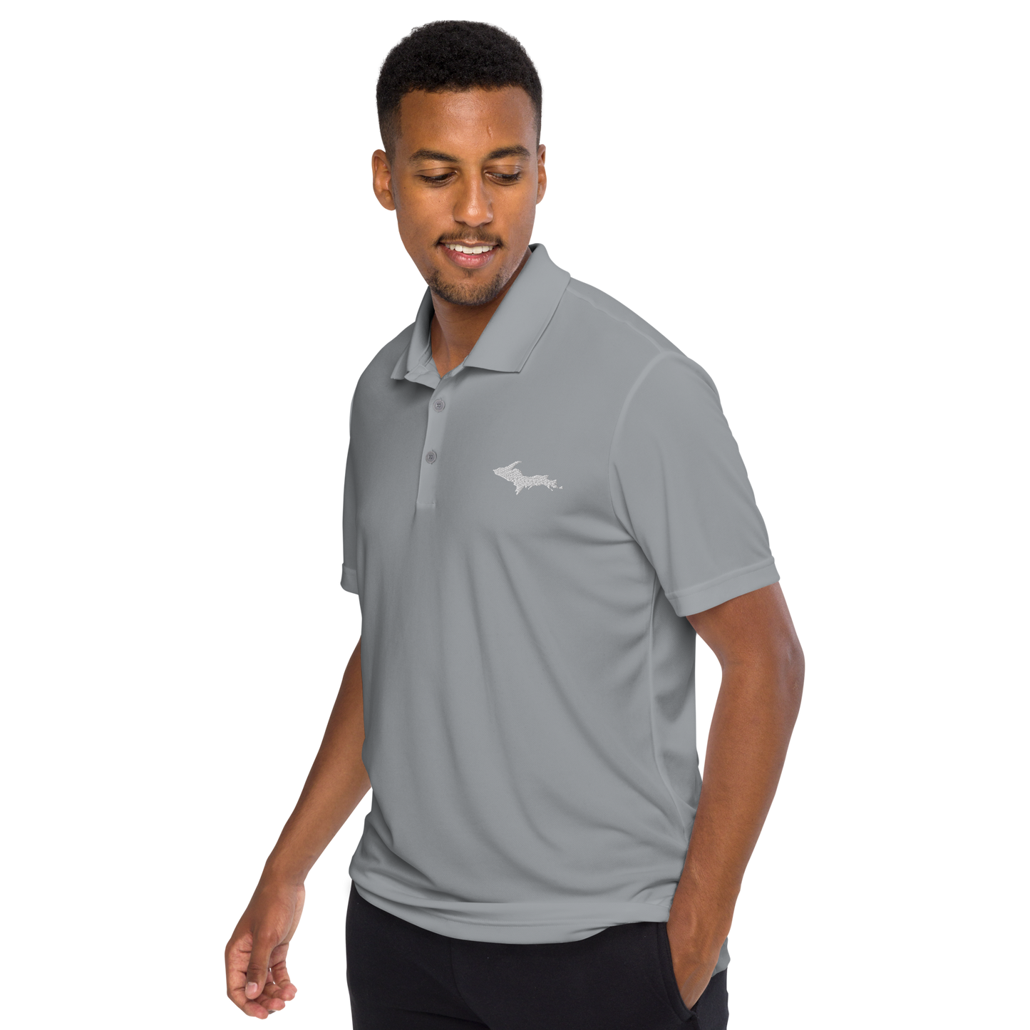 Michigan Upper Peninsula Athletic Polo Shirt (w/ UP Outline) | Unisex by adidas