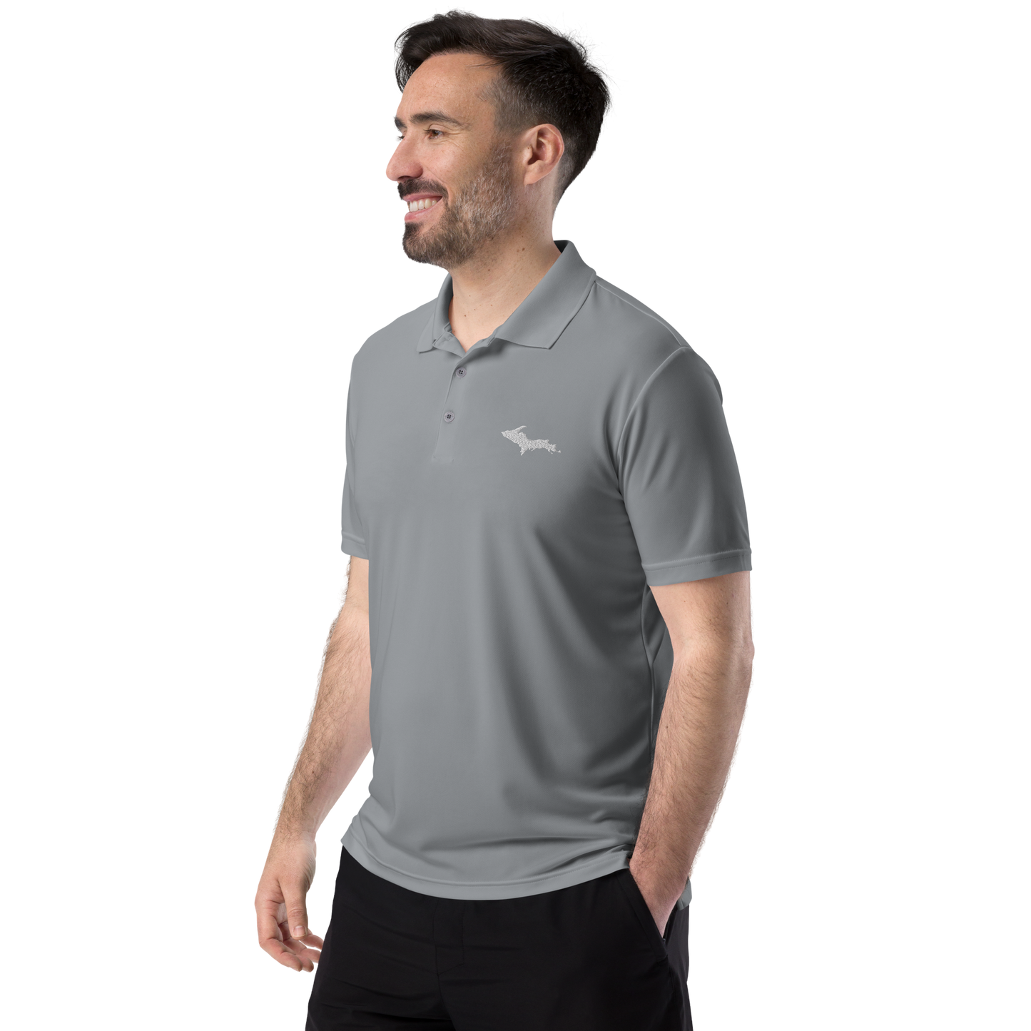 Michigan Upper Peninsula Athletic Polo Shirt (w/ UP Outline) | Unisex by adidas