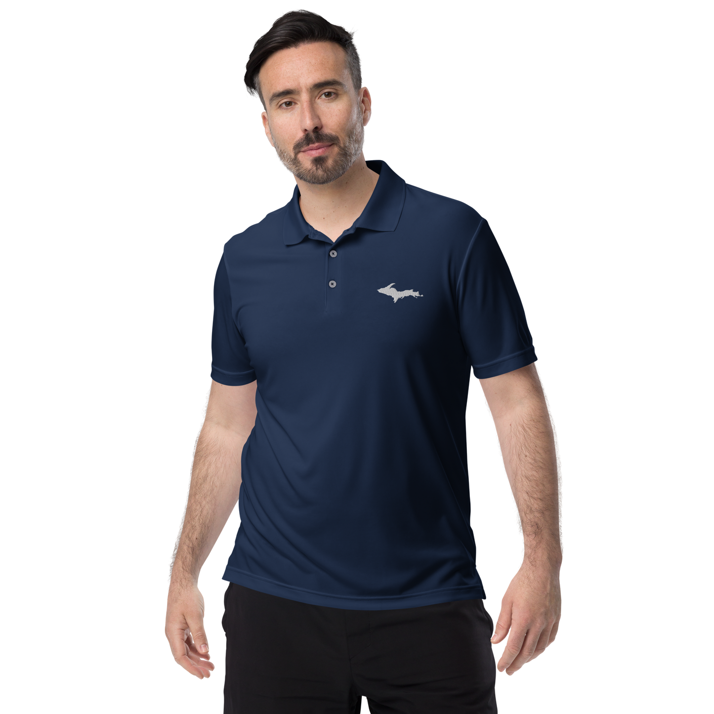 Michigan Upper Peninsula Athletic Polo Shirt (w/ UP Outline) | Unisex by adidas