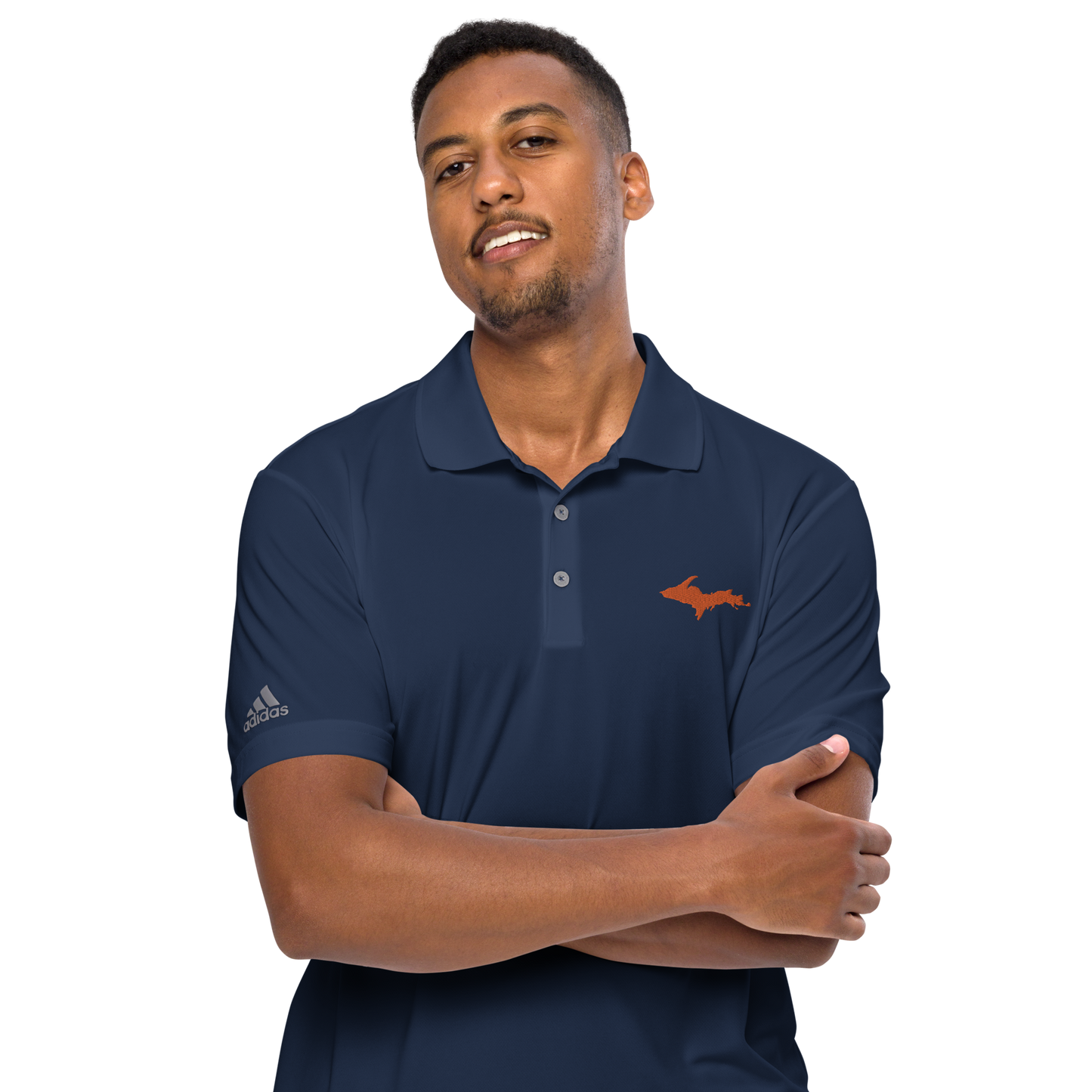 Michigan Upper Peninsula Athletic Polo (w/ Orange UP Outline) | Unisex by adidas