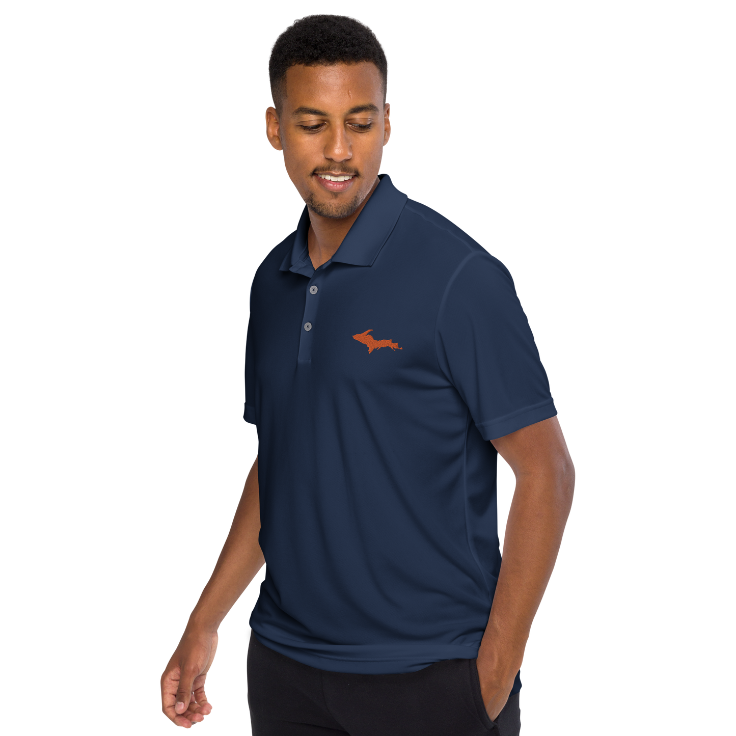 Michigan Upper Peninsula Athletic Polo (w/ Orange UP Outline) | Unisex by adidas