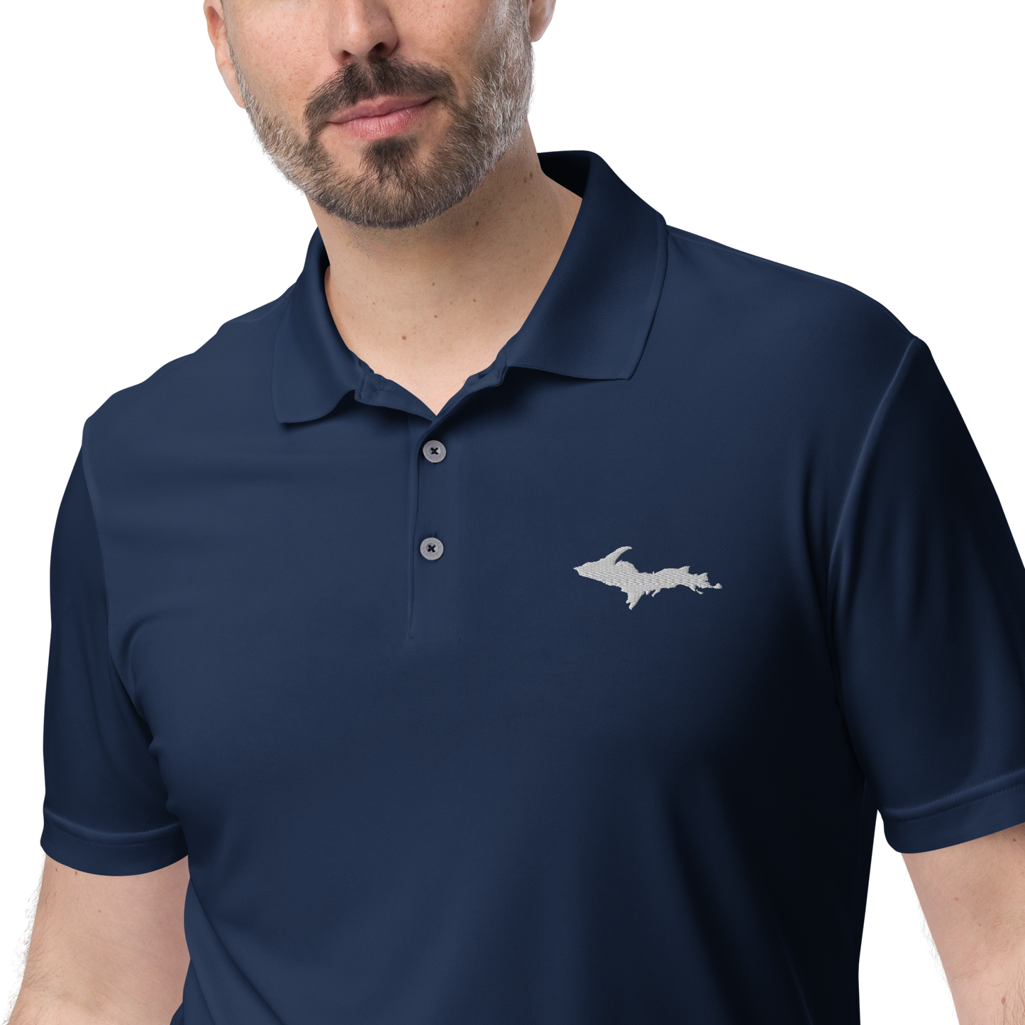 Michigan Upper Peninsula Athletic Polo Shirt (w/ UP Outline) | Unisex by adidas