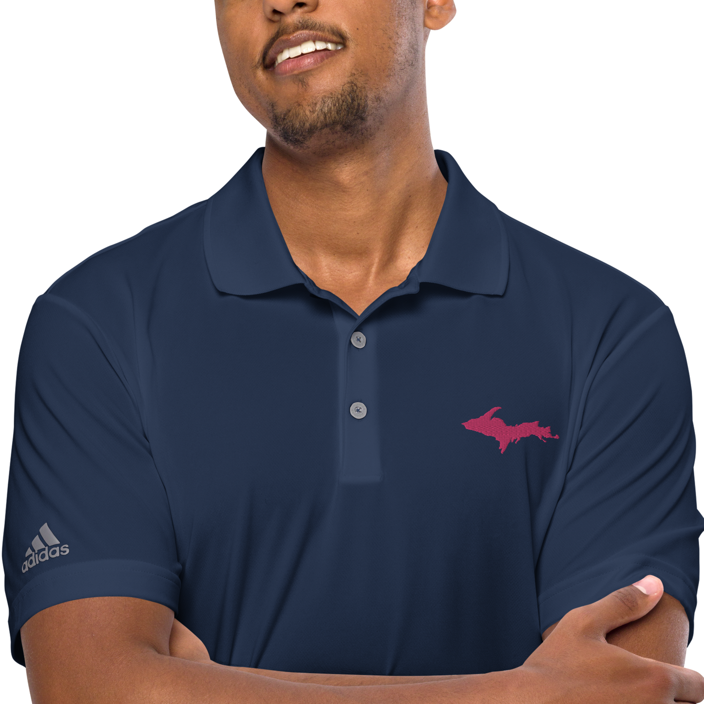 Michigan Upper Peninsula Athletic Polo (w/ Pink UP Outline) | Unisex by adidas