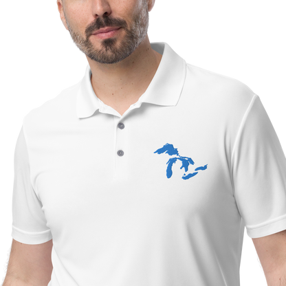 Great Lakes Unisex Athletic Polo (Azure) | by adidas™