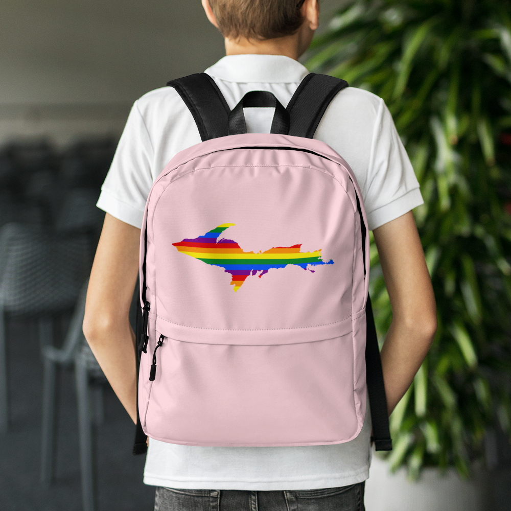 Michigan Upper Peninsula Standard Backpack (w/ UP Pride Flag Outline)