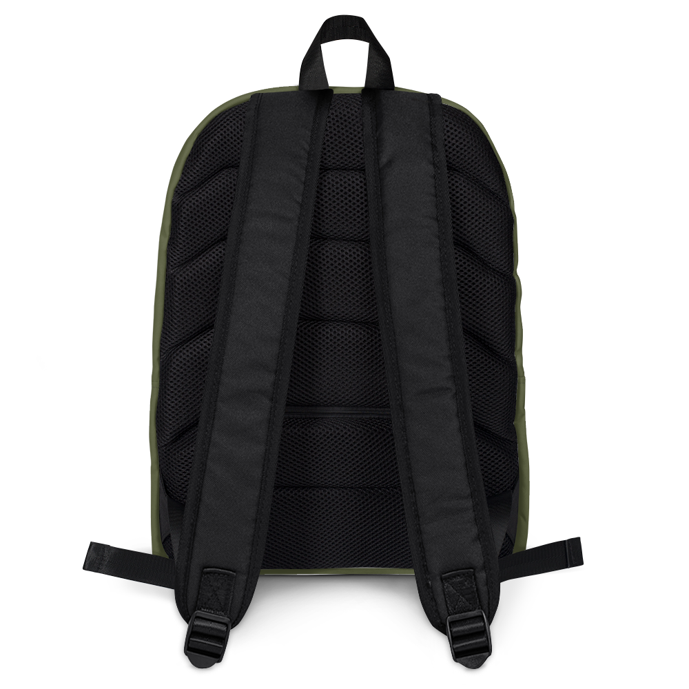 Michigan Upper Peninsula Standard Backpack (w/ UP Pride Flag Outline) | Army Green