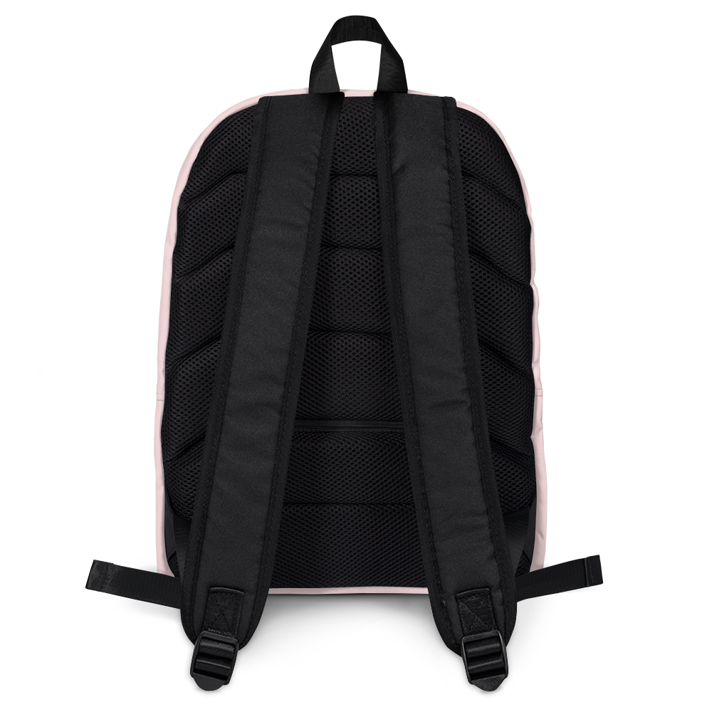 Michigan Upper Peninsula Standard Backpack (w/ UP Finland Flag Outline) | Pink Color